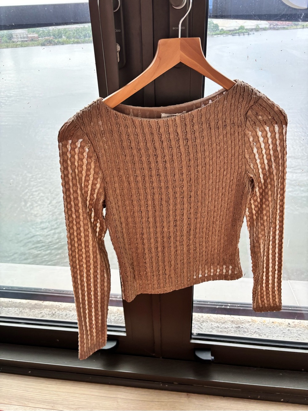 Women’s Lightweight Open-Knit Sweater Top - Taupe